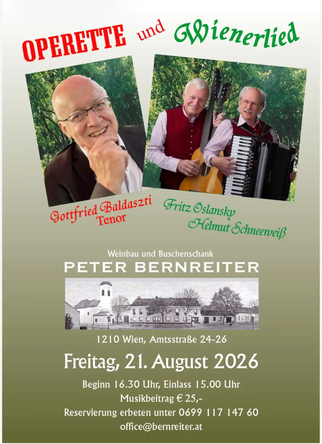 Operette & Wienerlied im Weingut Bernreiter