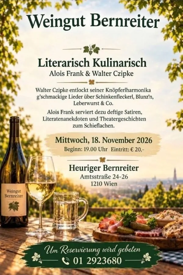 Literarisch Kulinarisch Literarisch Kulinarisch 18.11.2026