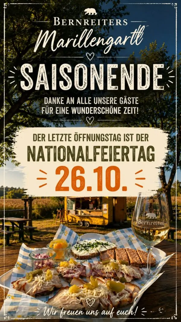 Marillengartl Saisonende 2026 Marillengartl Saisonende 2026